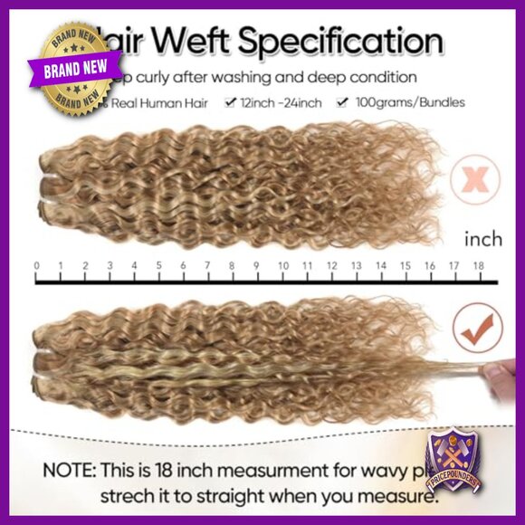 14 Inch Human Hair Extensions Water Wave Clip In 100g Virgin Hair main image 4